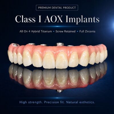 kupować Odbudowa hybrydowego implantu tytanowego All-on-4 | Pełna cyrkonia AOX online manufacture